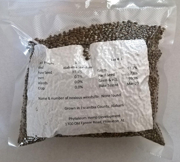 1 lb Alabama Sunshine Hemp Seeds