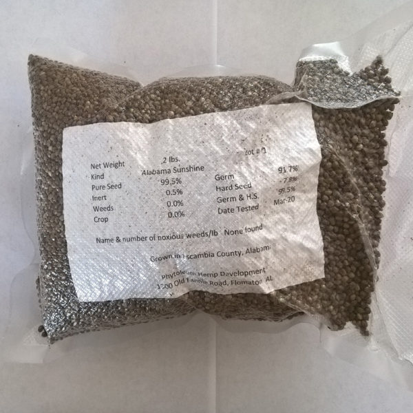 Alabama Sunshine Hemp Seeds 2lb